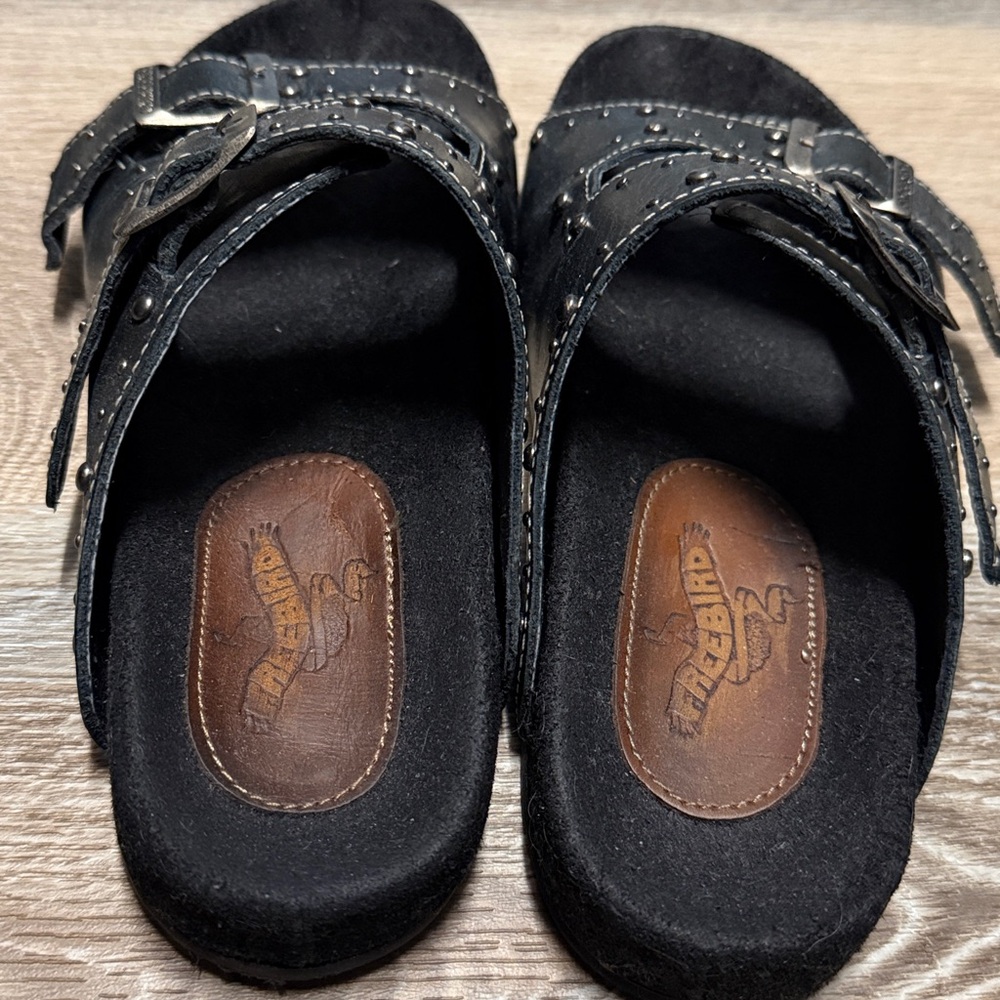 Black Studded Slide Sandals - Picture 5 of 6